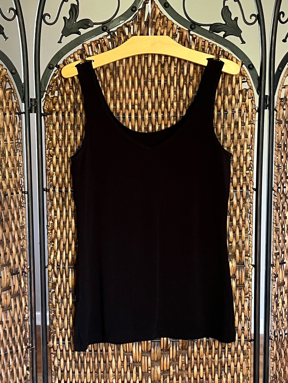 S Felina Cotton Blend Black Tank Top